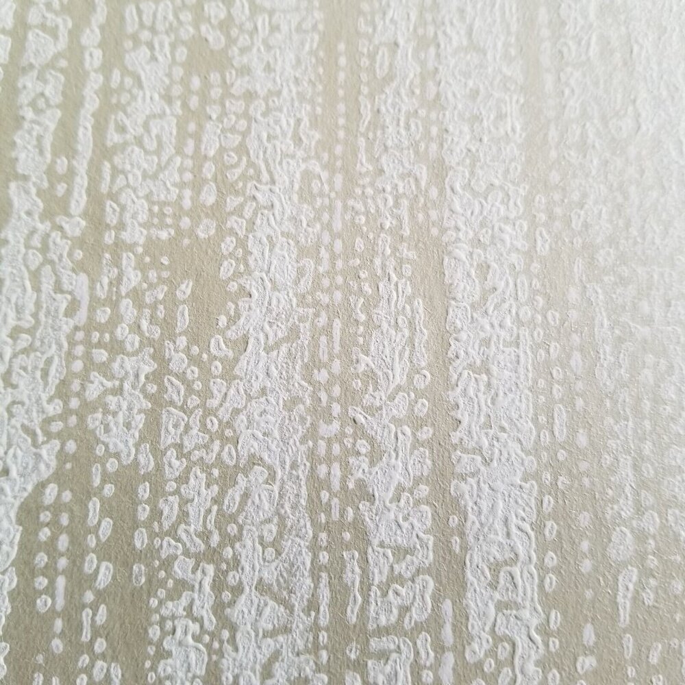 Vintage Wallpaper Sample Sheet Neutral Color Lines Design Craft Supply Dollhouse